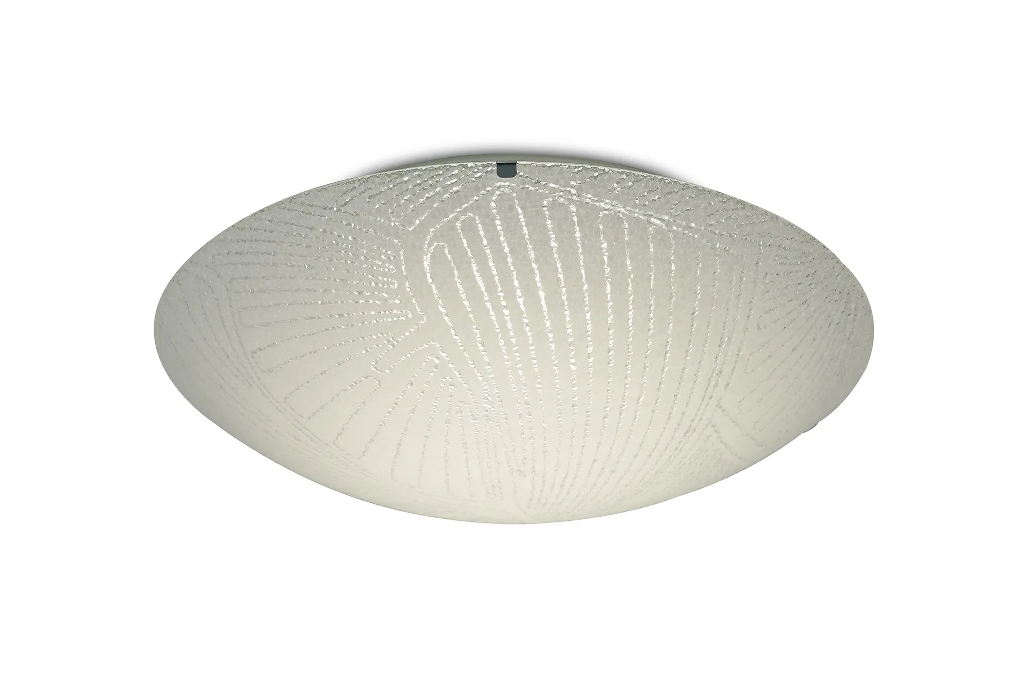 D0410  Tassa Glass 18W LED Flush Ceiling Light Polished Chrome